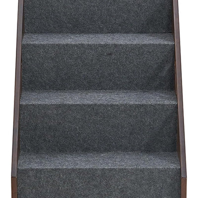 MECO Stakmore Foldable Pet Steps w/Solid Hardwood Construction, Espresso (Used) - VMInnovations