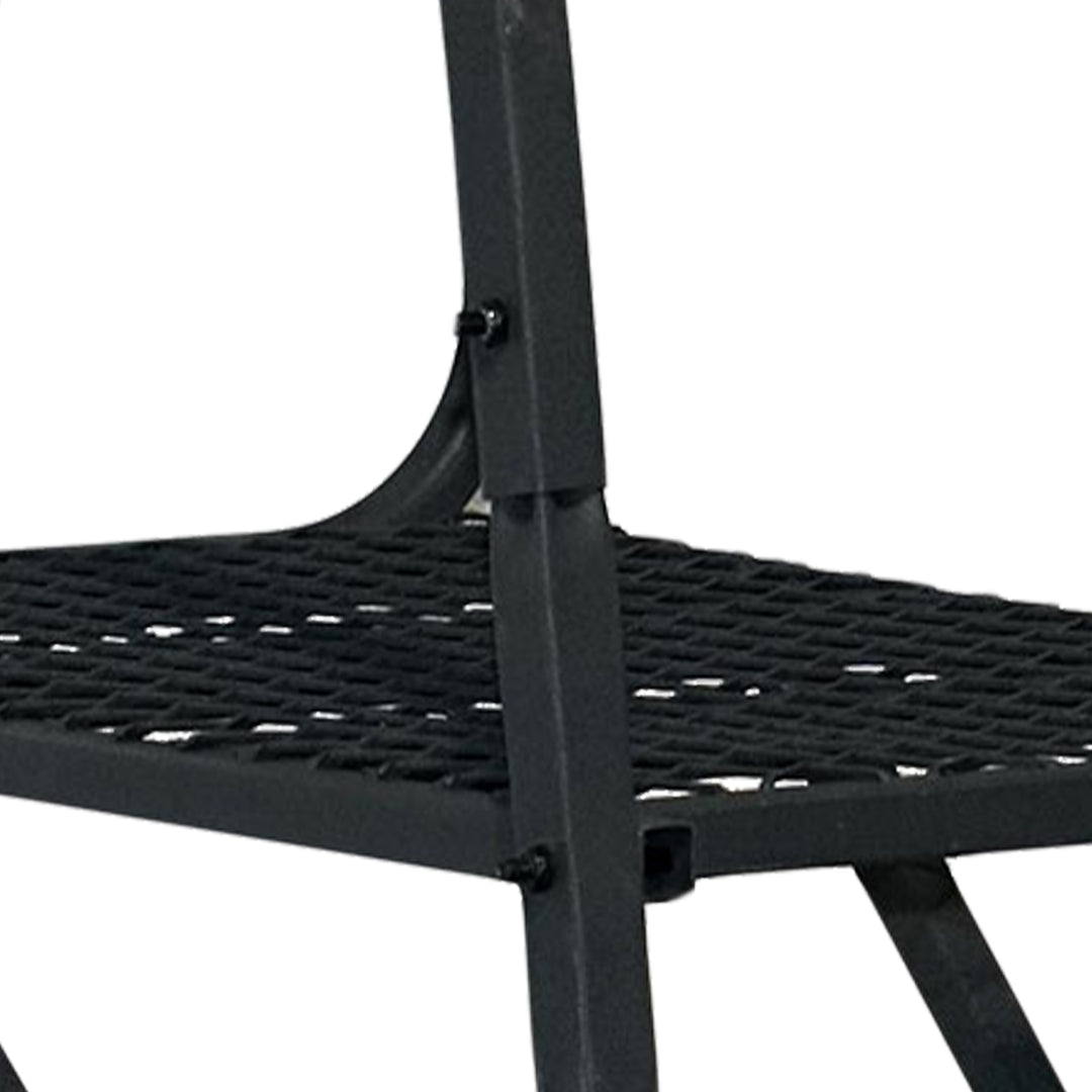 Big Game XL 17.5' Ladder Treestand with Flip-Back Seat and Rail, Black(Open Box) - VMInnovations