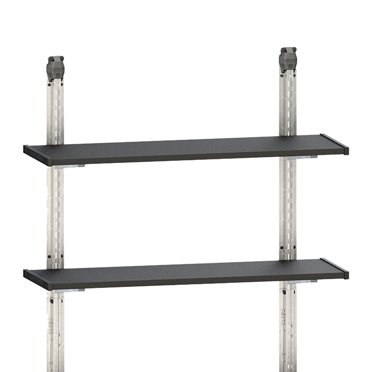 Keter 40 Inch All Weather Steel Reinforced Utility Storage Shed Shelf Kit, Black (22 Pack)