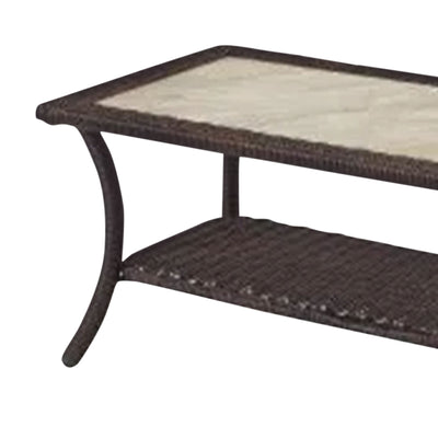 Four Seasons Courtyard Montego Bay Loveseat & Coffee Table, Ivory (Open Box) - VMInnovations