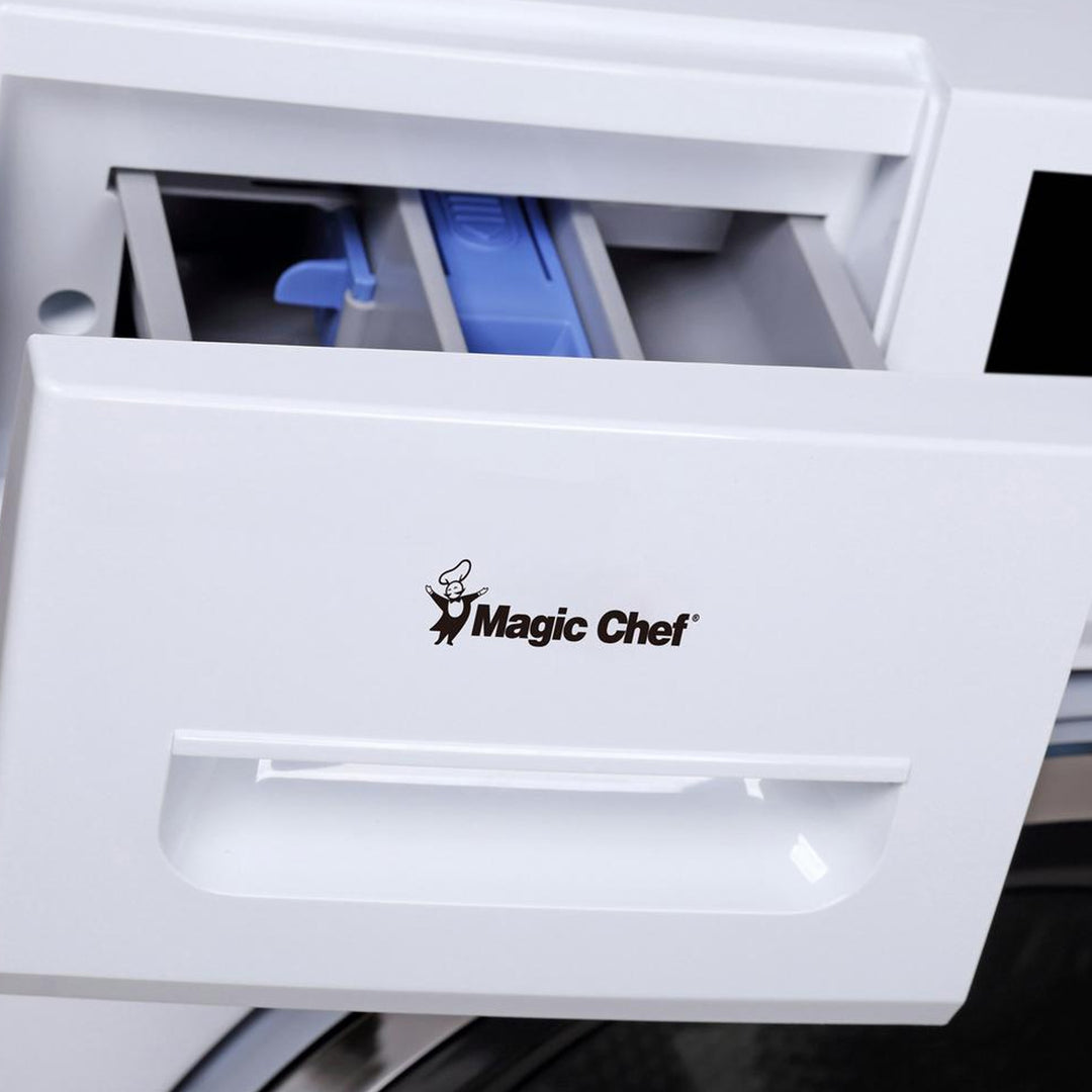 Magic Chef MCSCWD27W5 2.7 Cu Ft Front Load Washer And Dryer Combination, White