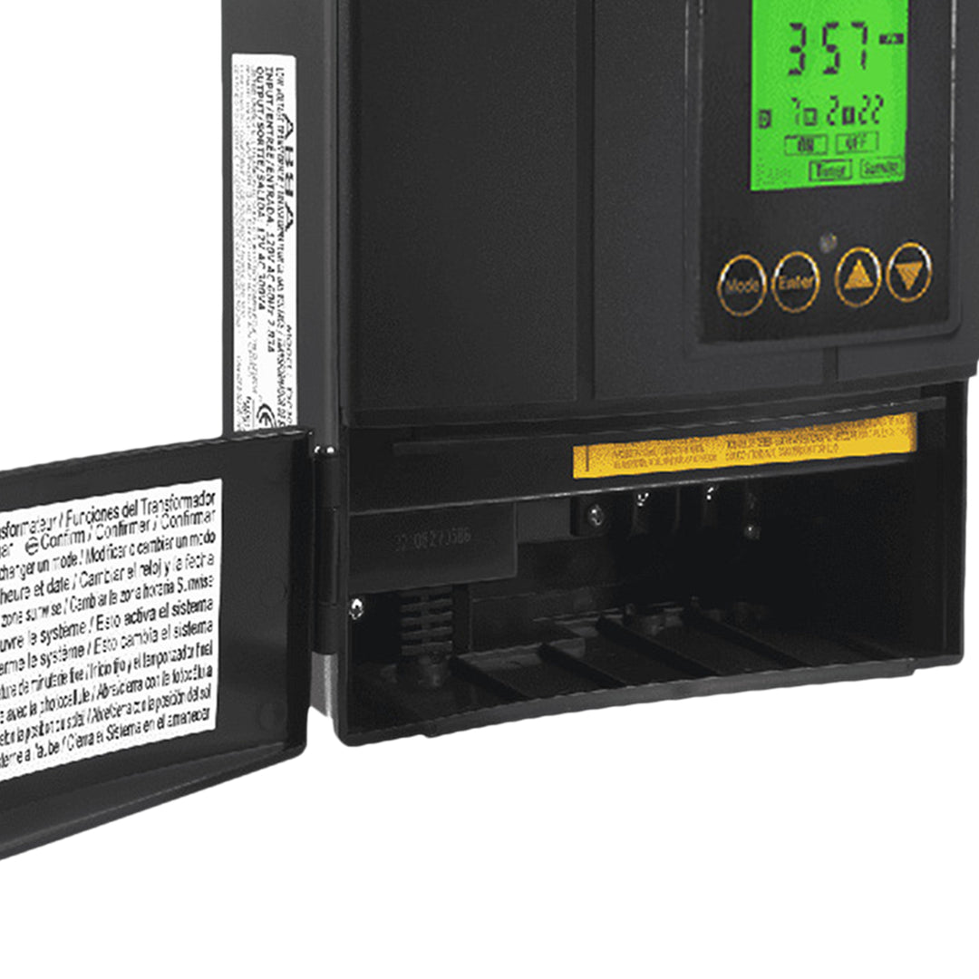 Fusion Low Voltage Outdoor LED Lighting Transformer w/Timer, 50W, Black (Used) - VMInnovations