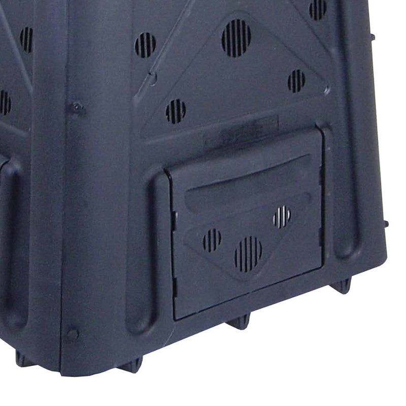 Compost Bin with Lift Off Lid and 4 Door Access, Black (Open Box)