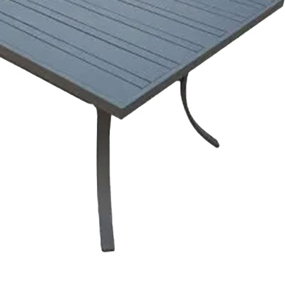 Four Seasons Courtyard Tuscany 72 x 39" Aluminum Dining Table, Black (Used) - VMInnovations
