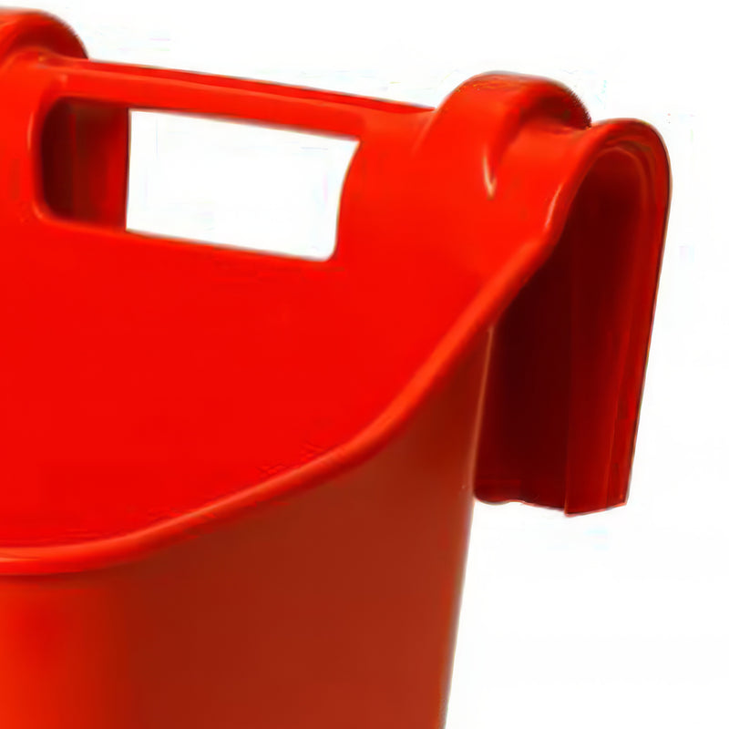 Little Giant 12 Quart Mountable Livestock & Pet Hook Over Bucket Feeder, Red