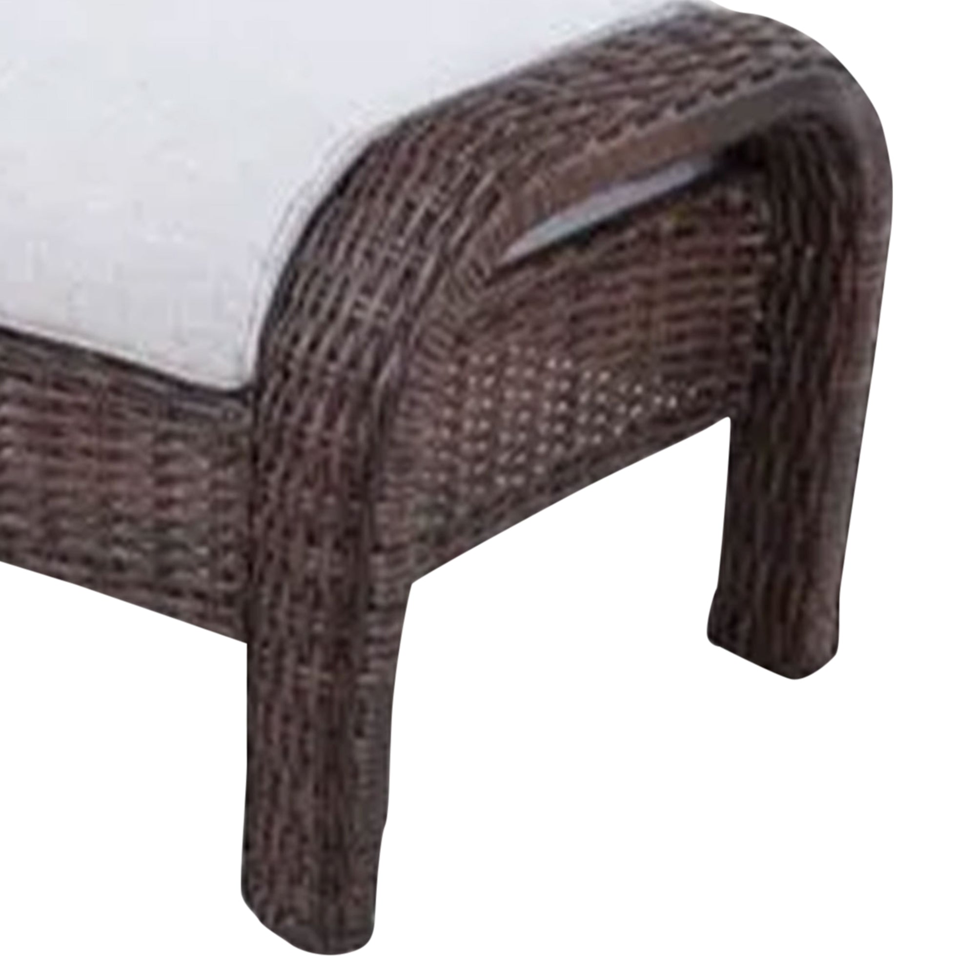 Four Seasons Courtyard Montego Bay Set of 2 Ottomans with Ivory Olefin Cushions - VMInnovations