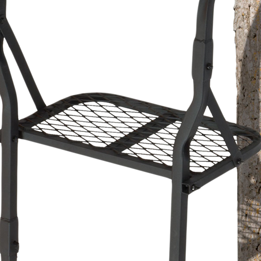 Big Game The Warrior Pro 1 Person Hunting Ladder Tree Stand, Black (Open Box)