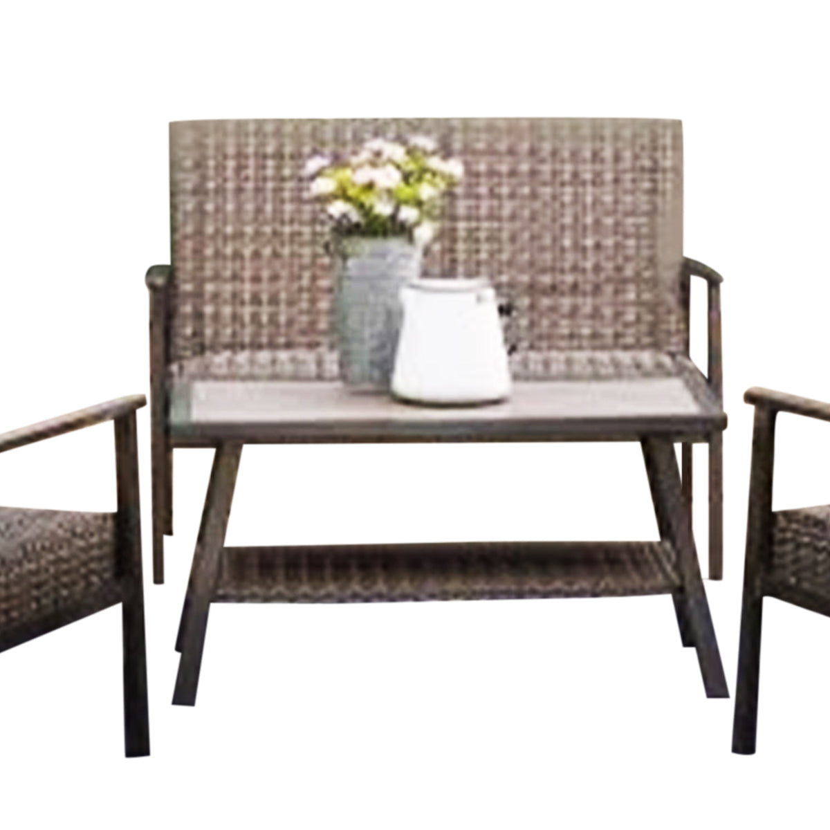 Four Seasons Courtyard 4pc All Weather Deep Seating Patio Set (Open Box)