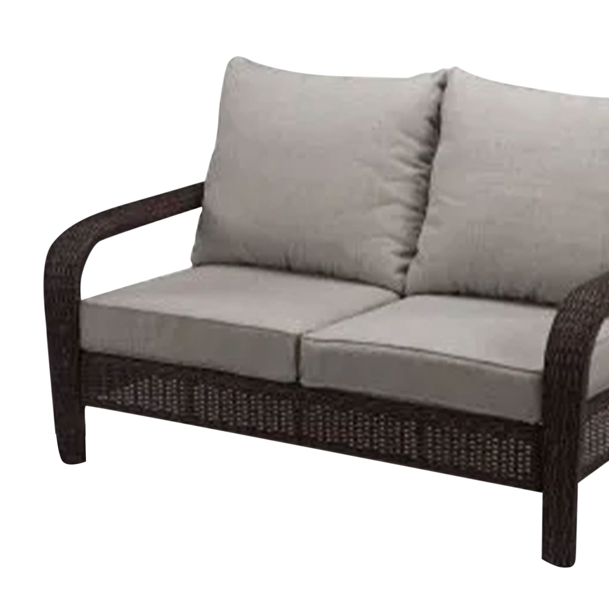 Four Seasons Courtyard Montego Bay Loveseat & Coffee Table, Ivory (Open Box) - VMInnovations
