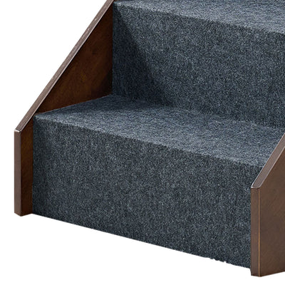 MECO Stakmore Foldable Pet Steps w/Solid Hardwood Construction, Espresso (Used) - VMInnovations