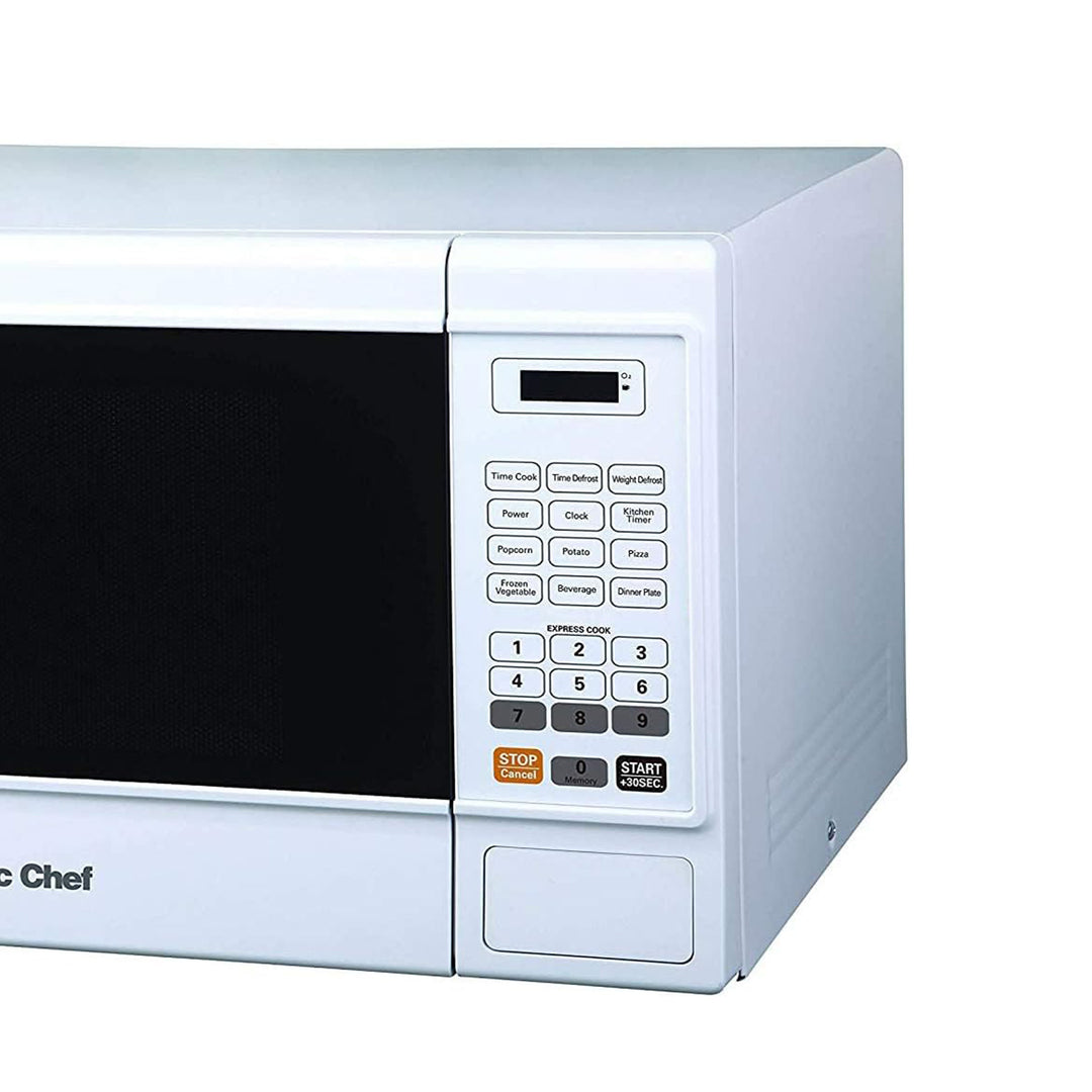 Magic Chef 1000 Watt 1.3 Cubic Foot Microwave with Digital Touch, White (Used)