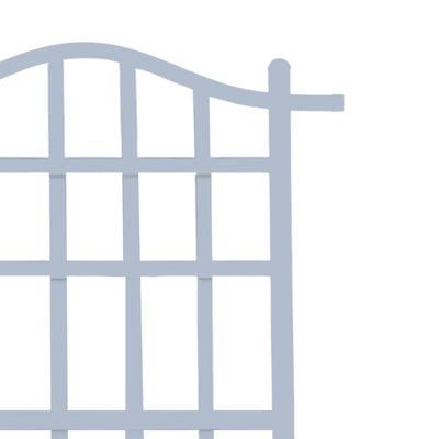 Dura-Trel Melrose 35 x 75 Inch Vinyl Outdoor Garden Patio Plant Trellis, White - VMInnovations