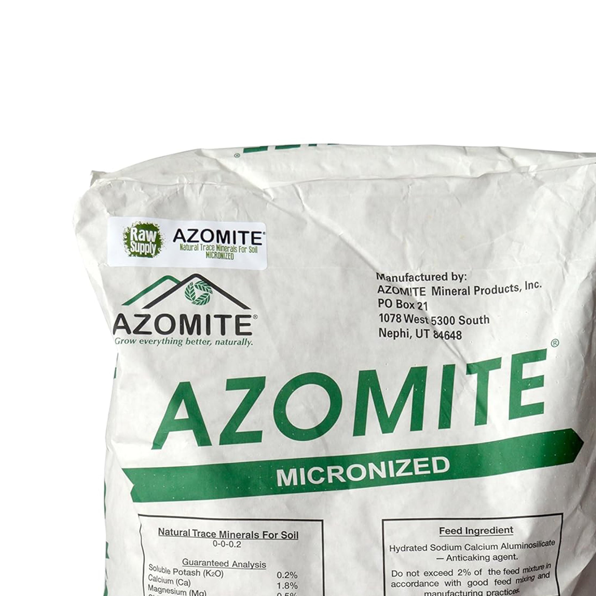 Azomite 44 lbs Micronized Organic Trace Mineral Soil Additive Fertilizer Powder