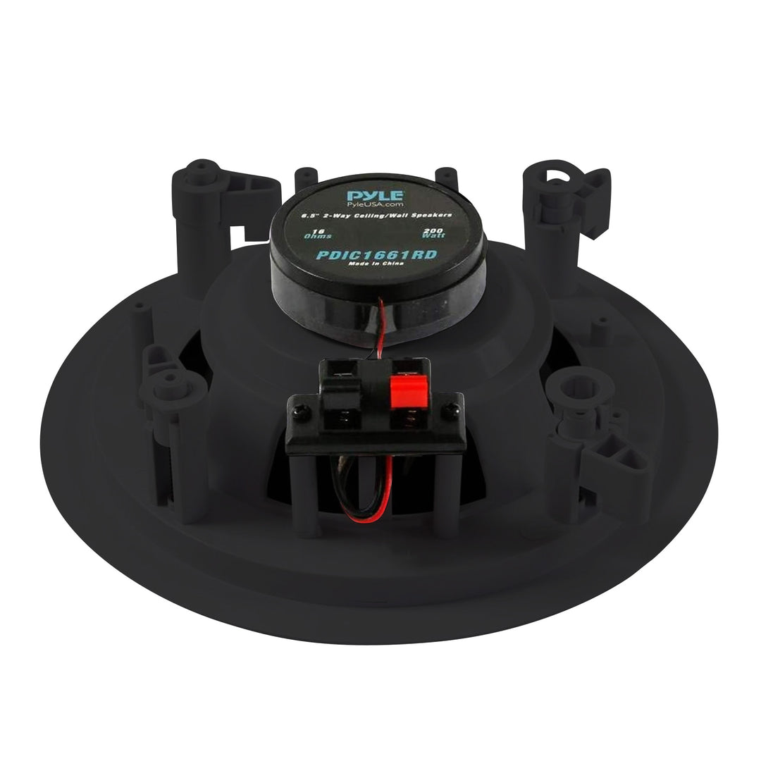 Pyle PDIC 200W 6.5" Flush In Wall/In Ceiling Speakers, Spring-Loaded Terminals - VMInnovations