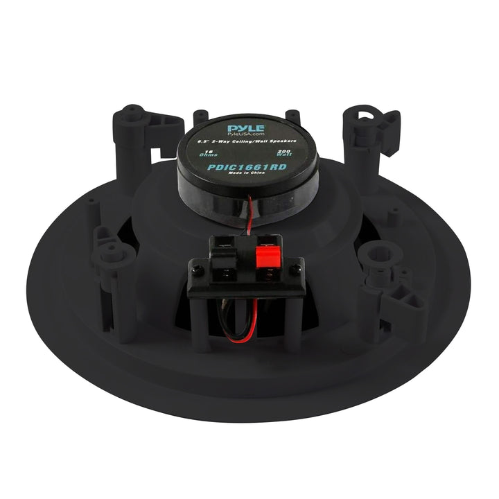 Pyle PDIC 200W 6.5" Flush In Wall/In Ceiling Speakers, Spring-Loaded Terminals - VMInnovations