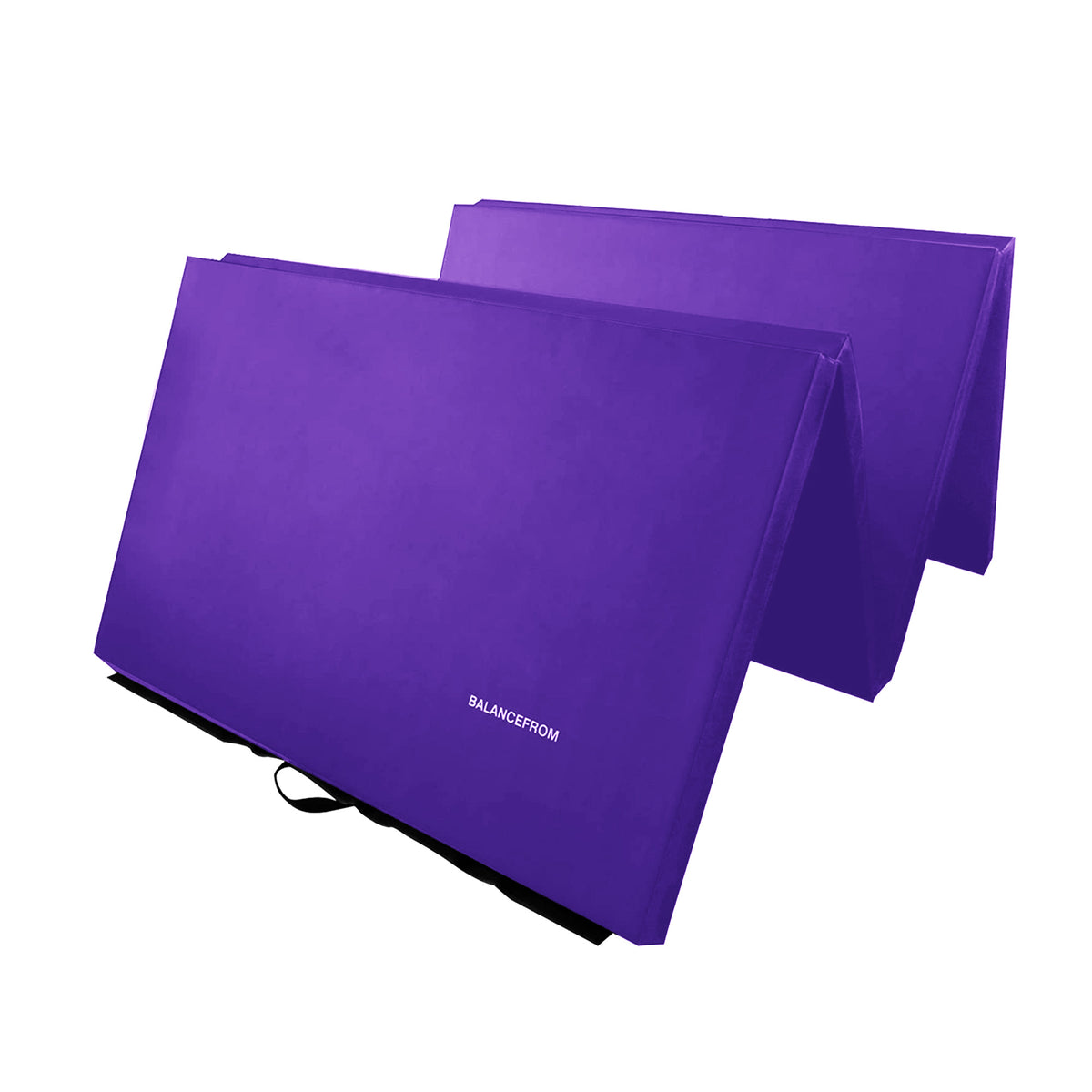 BalanceFrom Fitness 120" x 48" Exercise Mat & Adjustable Gymnastics Bar, Purple