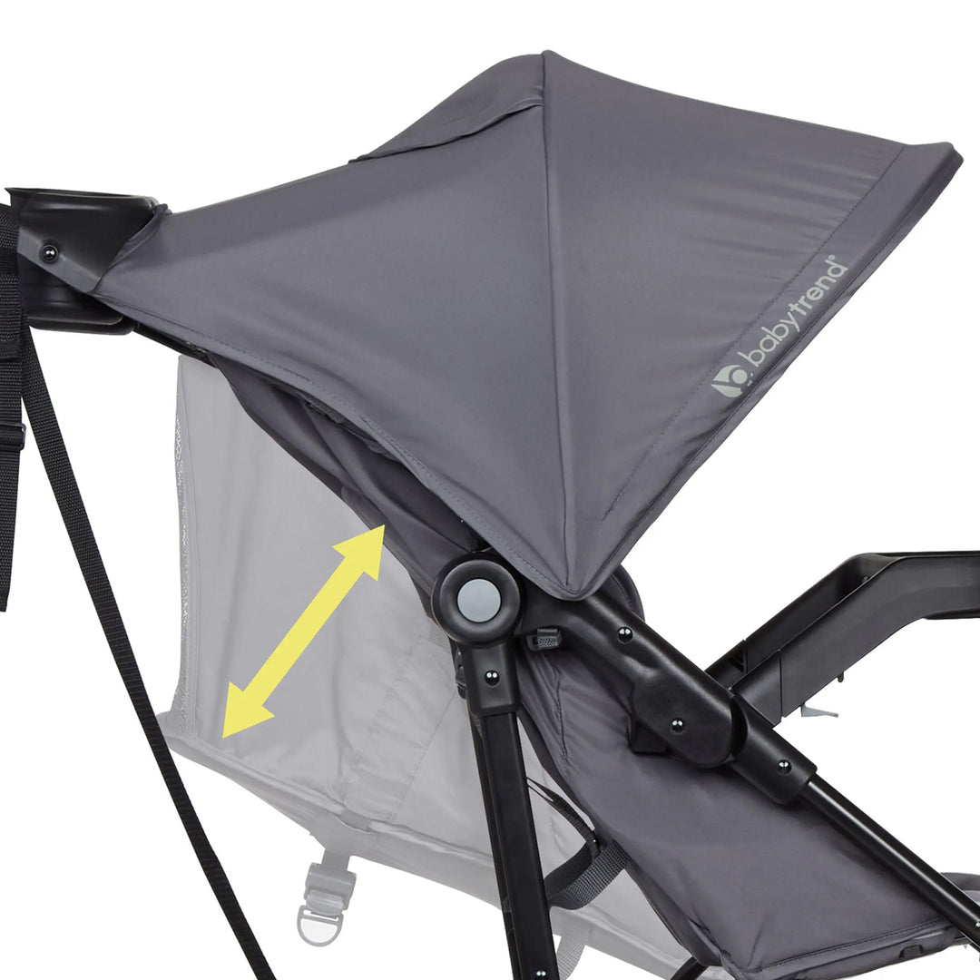 Baby Trend Travel Stroller with Seat, Locking Swivel Wheel,Jogger,Grey(Open Box) - VMInnovations