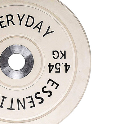 BalanceFrom Everyday Essentials 10lb Olympic Weight Bumper Plate,White(Open Box) - VMInnovations