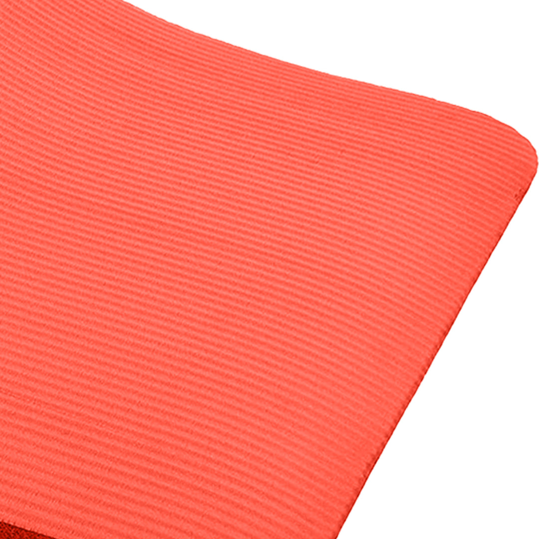 BalanceFrom Fitness 1" Extra Thick Exercise Mat w/Carrying Strap, Red(Open Box)