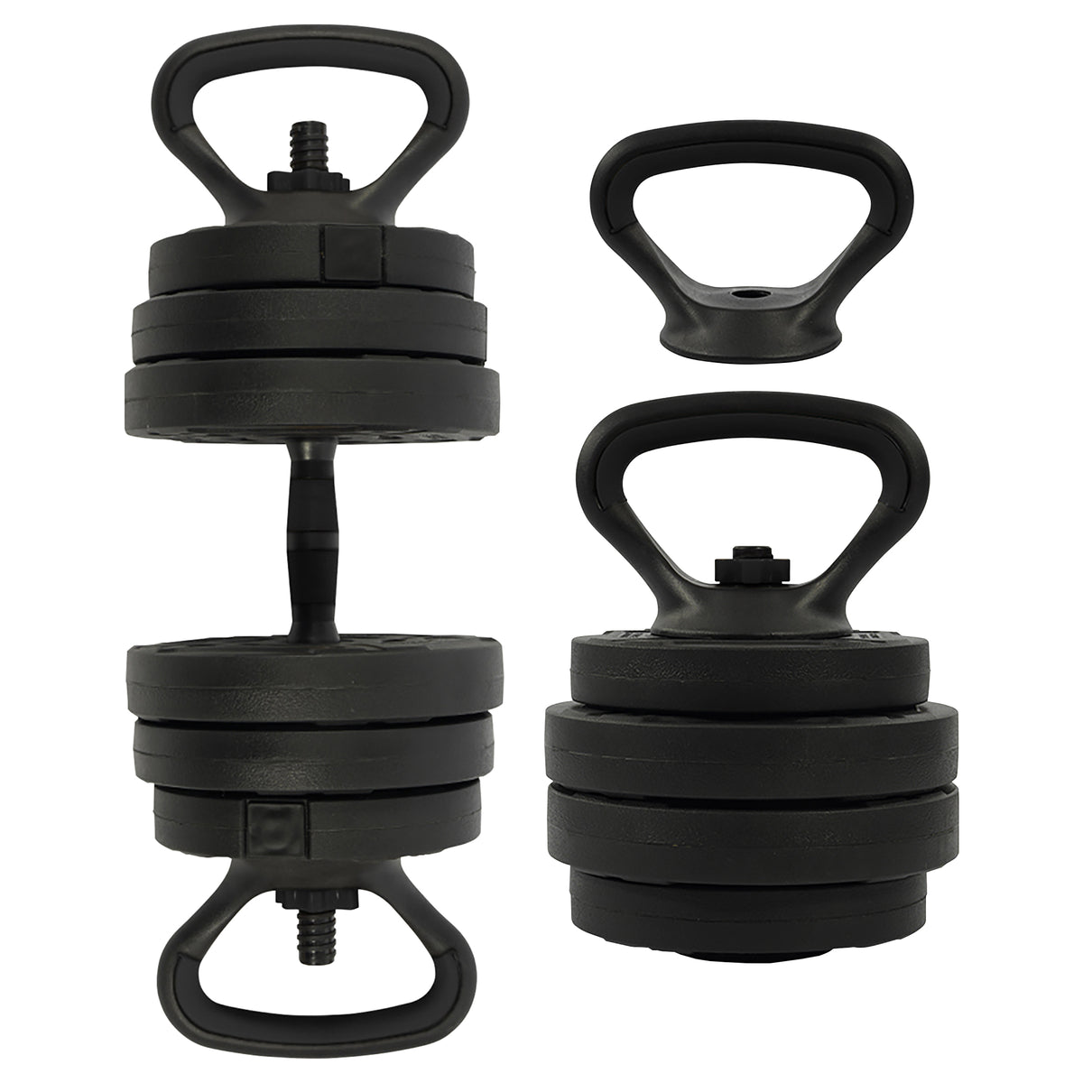 Fitvids 4 in 1 Adjustable Dumbbell Set, 60lbs Free Weights Set (Open Box) - VMInnovations