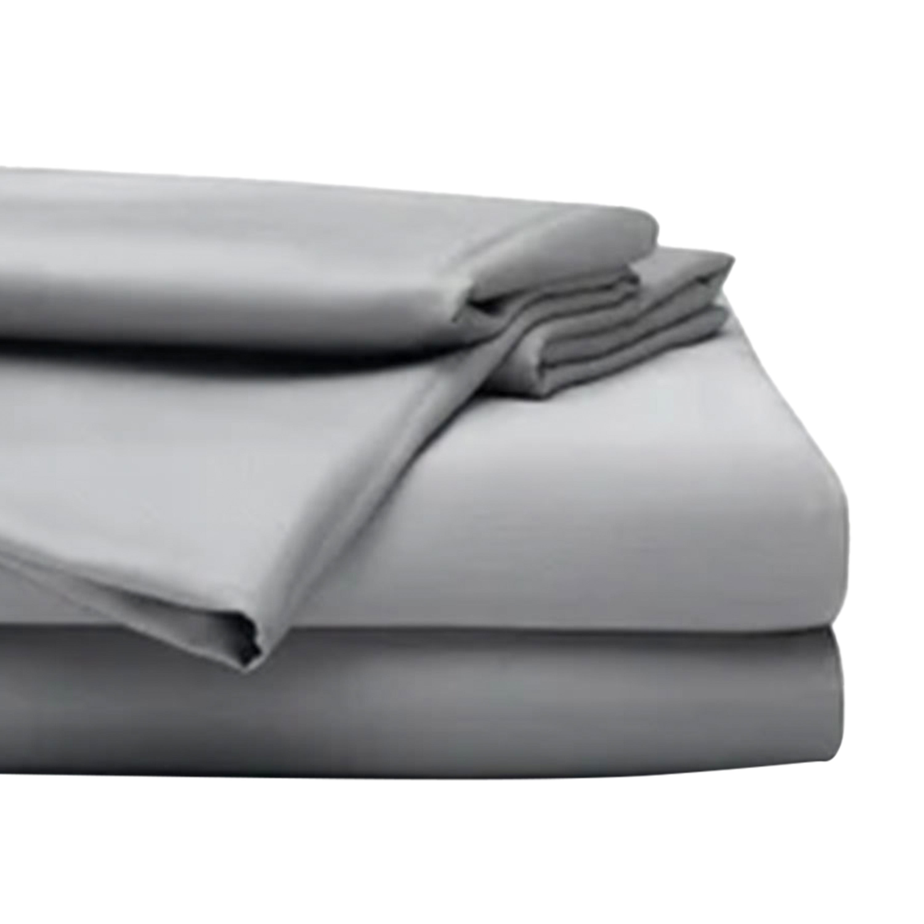 Sleepgram from Bamboo Full Bed Sheet Set with 2 Pillowcases,Grey Stone(Open Box) - VMInnovations