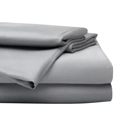 Sleepgram Viscose from Bamboo Full Bed Sheet Set with 2 Pillowcases, Grey Stone - VMInnovations