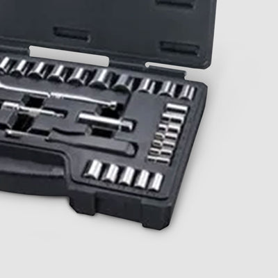 Master Mechanic 1/4 x 3/8" Drive 54 Piece Mechanic's Tool Accessory Socket Set - VMInnovations
