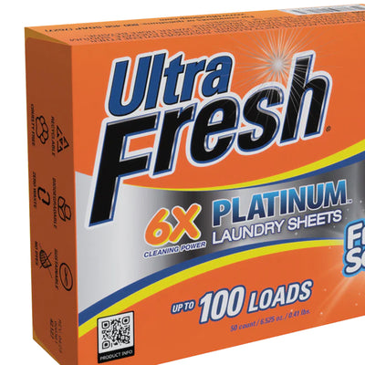 Ultra Fresh Platinum 6X Laundry Detergent Sheets with Fresh Scent, Set of 3