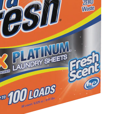 Ultra Fresh Platinum 6X Laundry Detergent Sheets with Fresh Scent, Set of 3