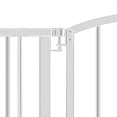 Ingenuity Deluxe Metal Extra Tall Walk Through Arch Dog Gate, White (Open Box)