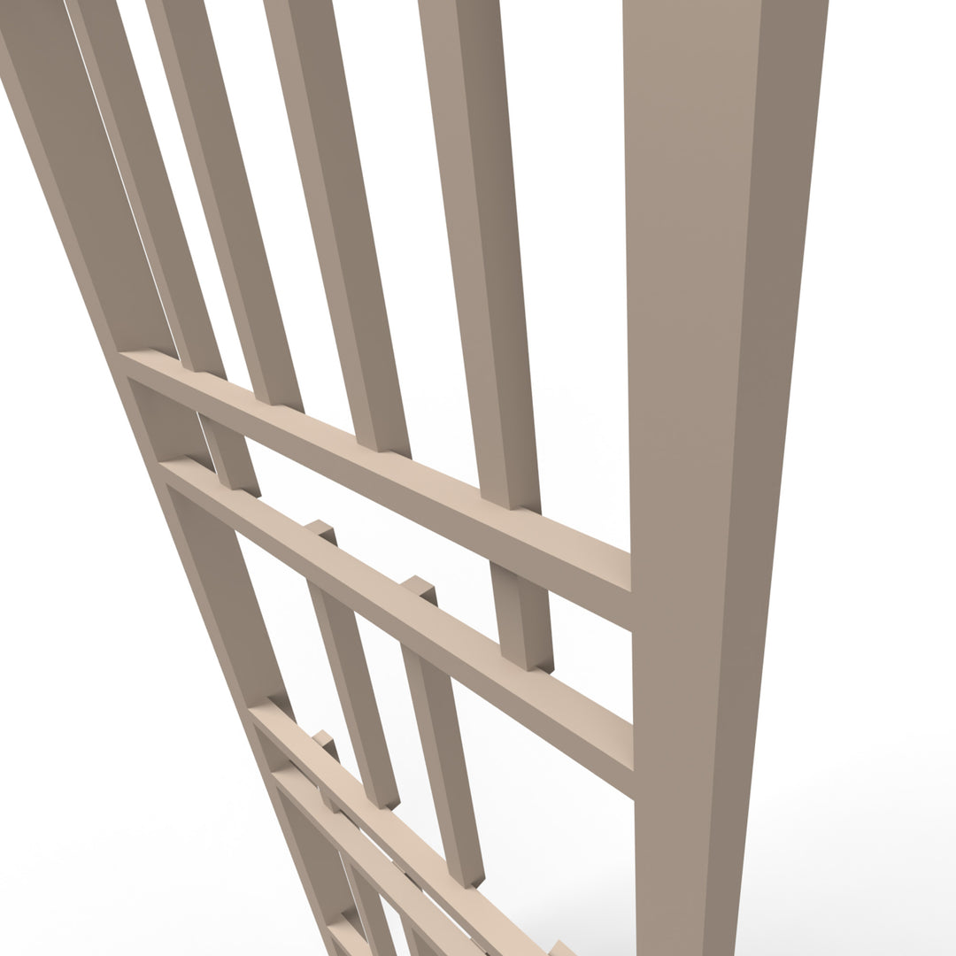 Dura-Trel Wellington 28 x 75 Inch PVC Vinyl Outdoor Garden Patio Trellis, Mocha - VMInnovations