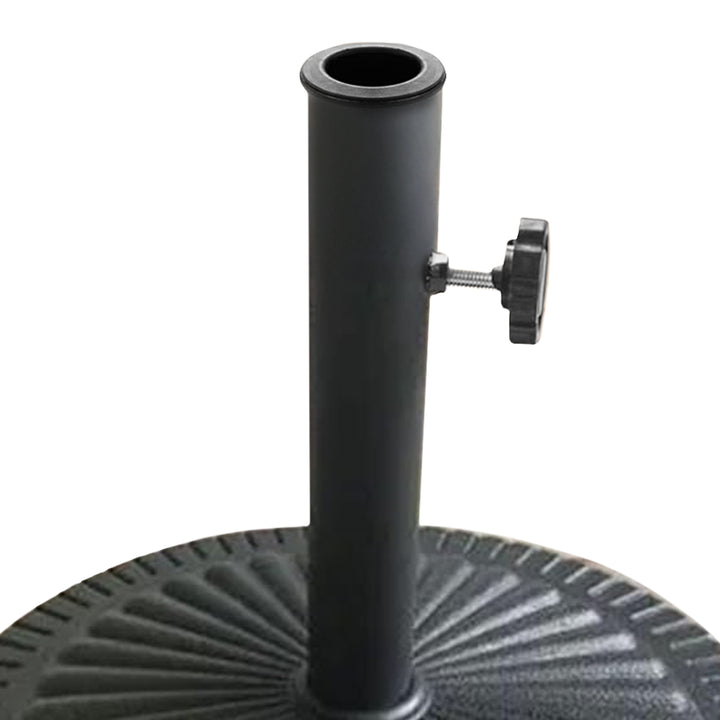 Four Seasons Courtyard 22 Inch Umbrella Base Fits Up To 2" Umbrella Pole, Black