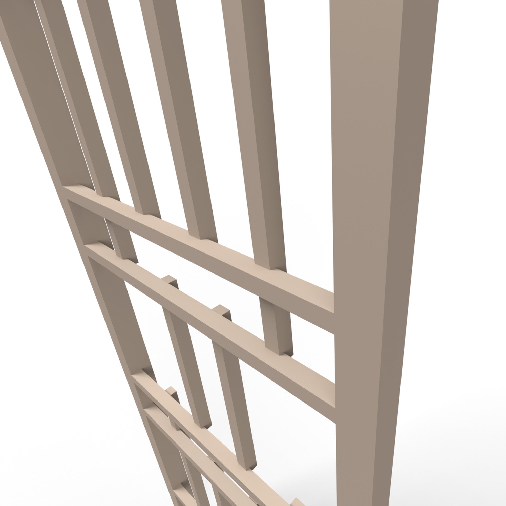 Dura-Trel Wellington 28 x 75 Inch PVC Vinyl Outdoor Garden Patio Trellis, Mocha - VMInnovations