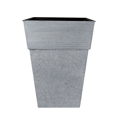 HC Companies Avino Square Resin Planter Pot w/ Wakefield Garden Soil Conditioner - VMInnovations