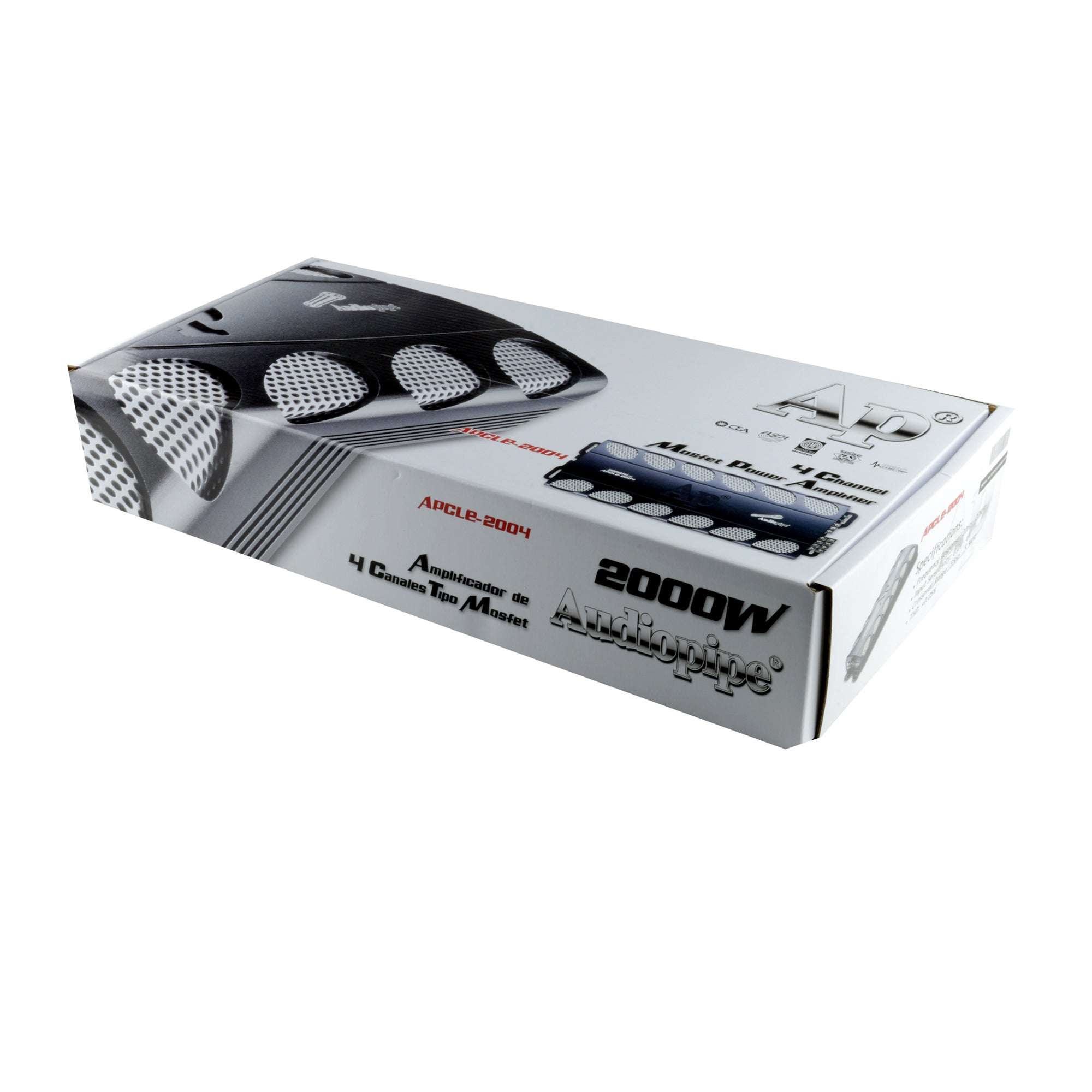 AudioPipe Class AB 2000 Watt 4 Channel MOSFET Car Stereo Amplifier (For Parts)