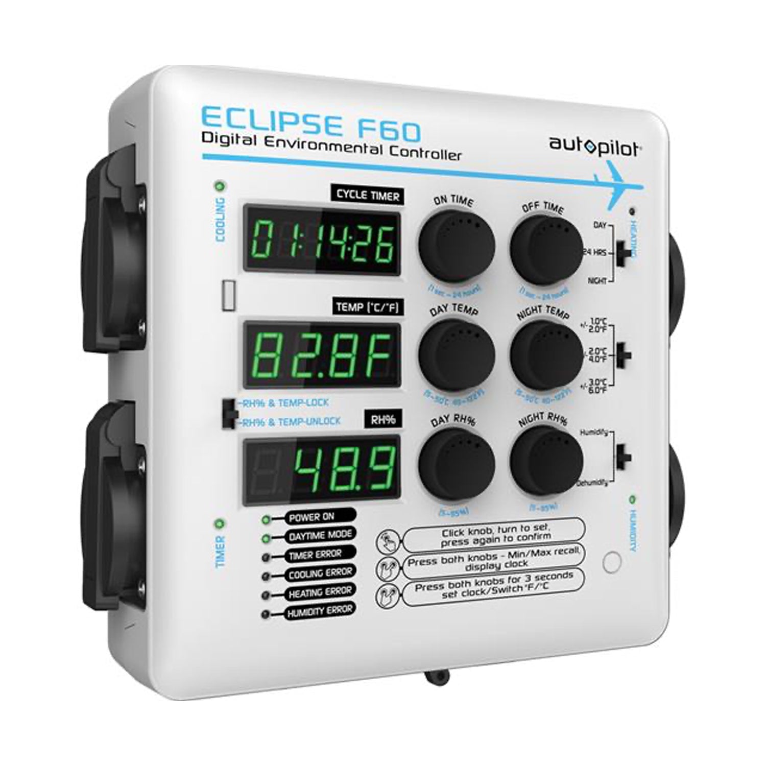 Hydrofarm Autopilot ECLIPSE F60 Digital Environmental Controller (Open Box)