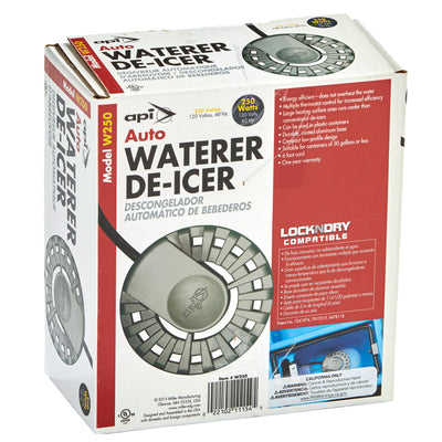 API W250 250 Watt Metal/Plastic Auto Waterer Birdbath Sinking Deicer Heater - VMInnovations