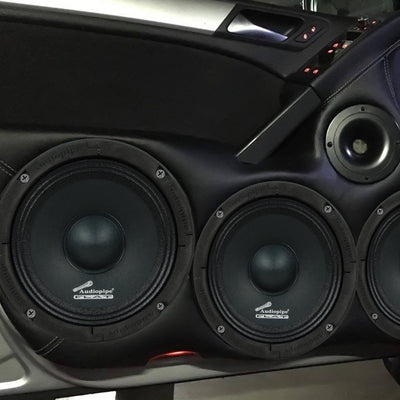 AudioPipe MOSFET Car Stereo Amplifier w/ 4 Driver Speakers & Complete Wiring Kit - VMInnovations