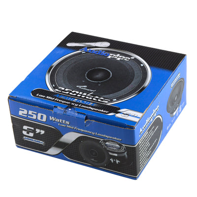 Audiopipe APMB-6SB 6 Inch 250 Watt MAX, 8 Ohm Low/Mid Car Stereo Loudspeaker