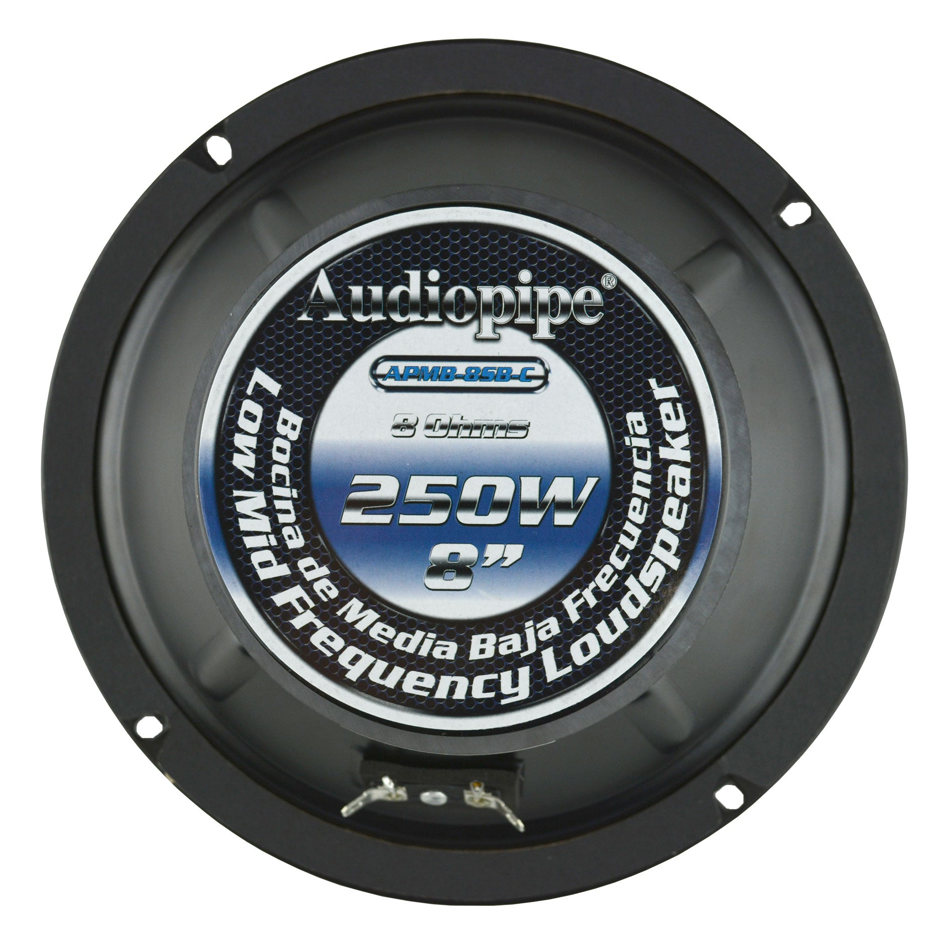 Audiopipe APMB-8SB-C 8 Inch 250 Watt Low/Mid Frequency Car Stereo Loudspeaker