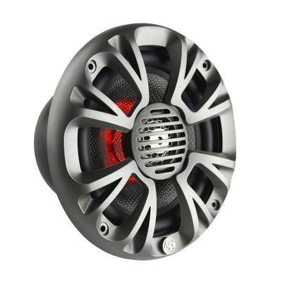 Audiopipe APMP-T625LD 6.5 Inch 250 Watt 4 Ohm 2 Way Marine Audio Speaker, Silver