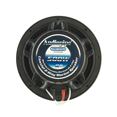 Audiopipe 500 W Max 8 Inch Marine Coaxial Car Speakers, Pair, Black (Open Box)
