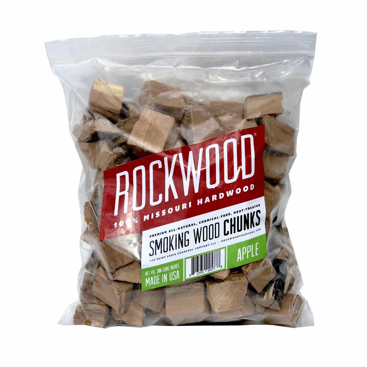 Rockwood Missouri 3-5 Lb Hardwood Smoker Smoking Wood Chunks, Apple (Open Box)