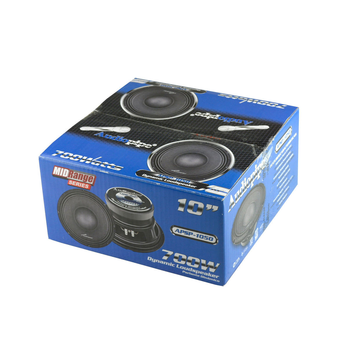Audiopipe APSP-1050 10 Inch 700 Watt Dynamic Mid Range Car Audio Loudspeaker