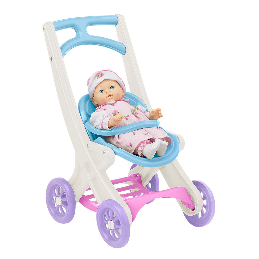 American Plastic Toys Toddlers On the Go Baby Doll Stroller Buggy & Cradle(Used)