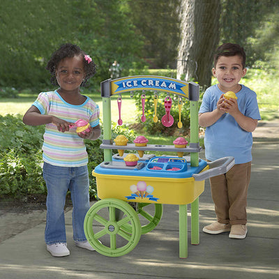 American Plastic Toys Kids My Very Own First Ice Cream Cart Stand Role Play Set