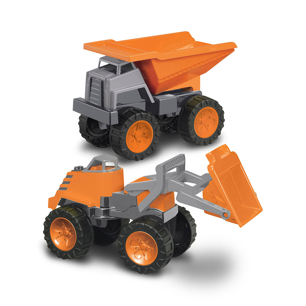 American Plastic Toys APT-77750 Mega Construction Set Dump Truck and Loader - VMInnovations