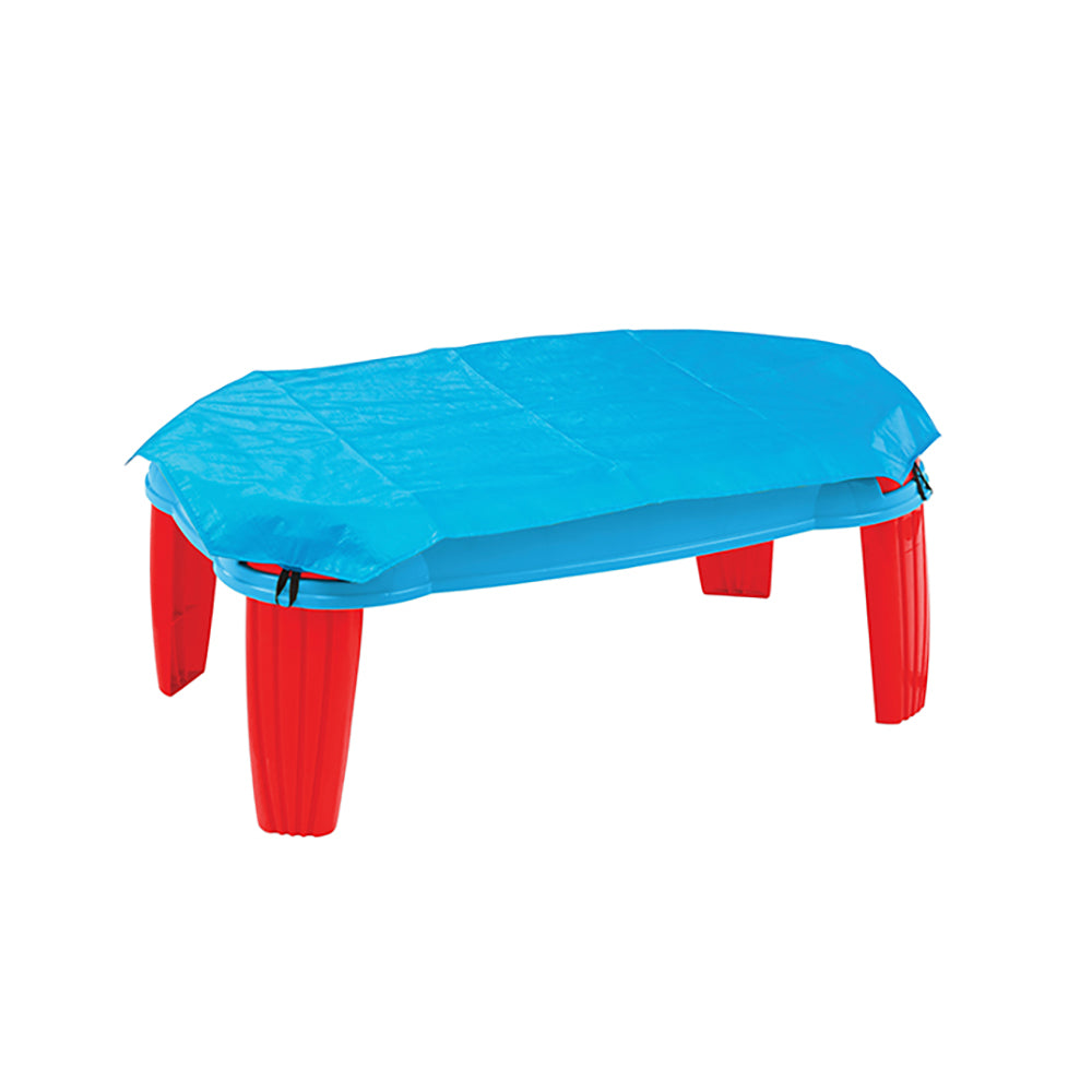 American Plastic Toys Kids Portable Sand Table Box Playset, Blue & Red(Open Box)