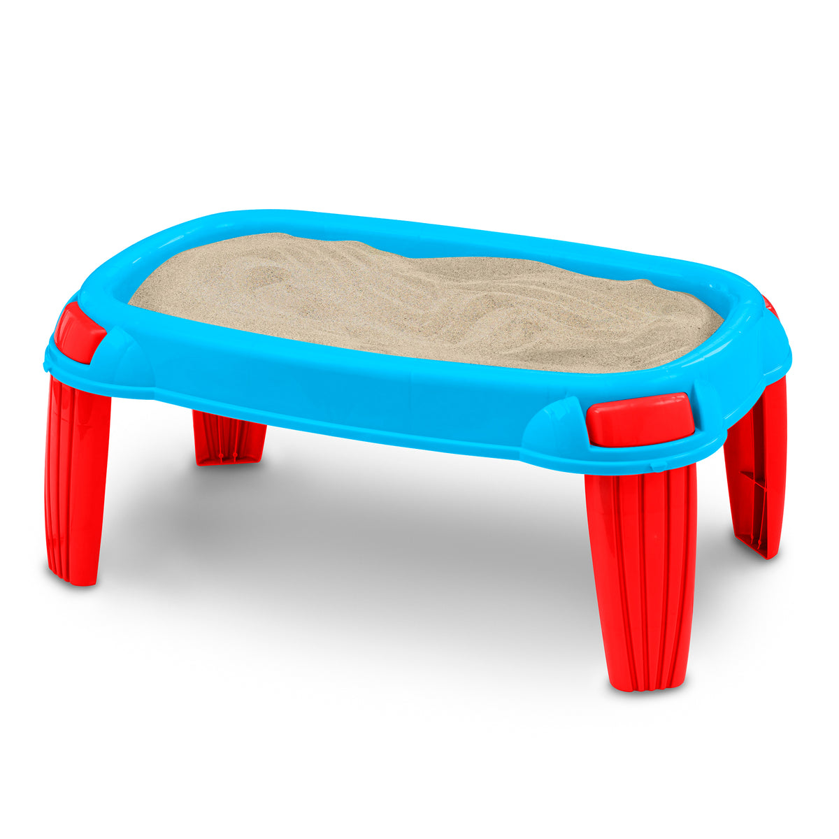 American Plastic Toys Kids Portable Sand Table Box Playset, Blue & Red(Open Box)