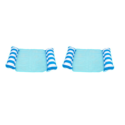 Aqua Leisure Monterey Hammock 4 in 1 Multi Purpose Pool Float, Blue (2 Pack)